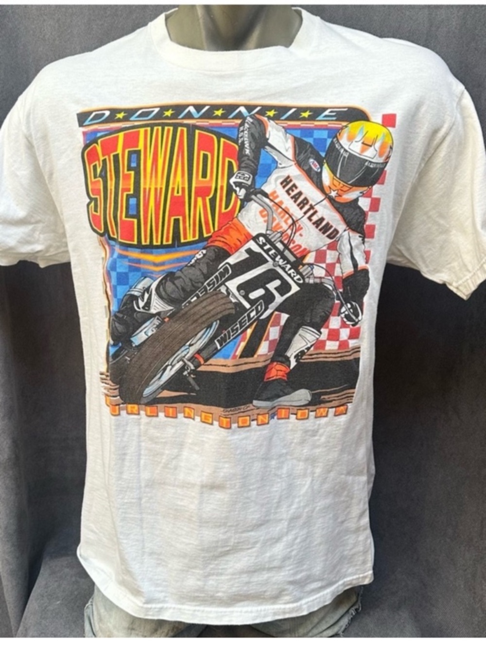Vintage Y2K racing T-shirt double sided XL fruit of the loom